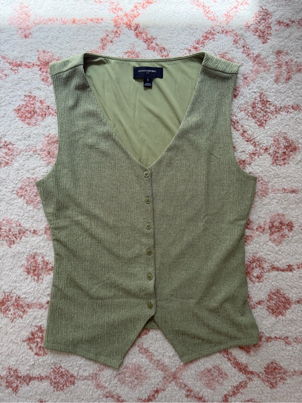 Banana Republic Green Sleeveless Vest